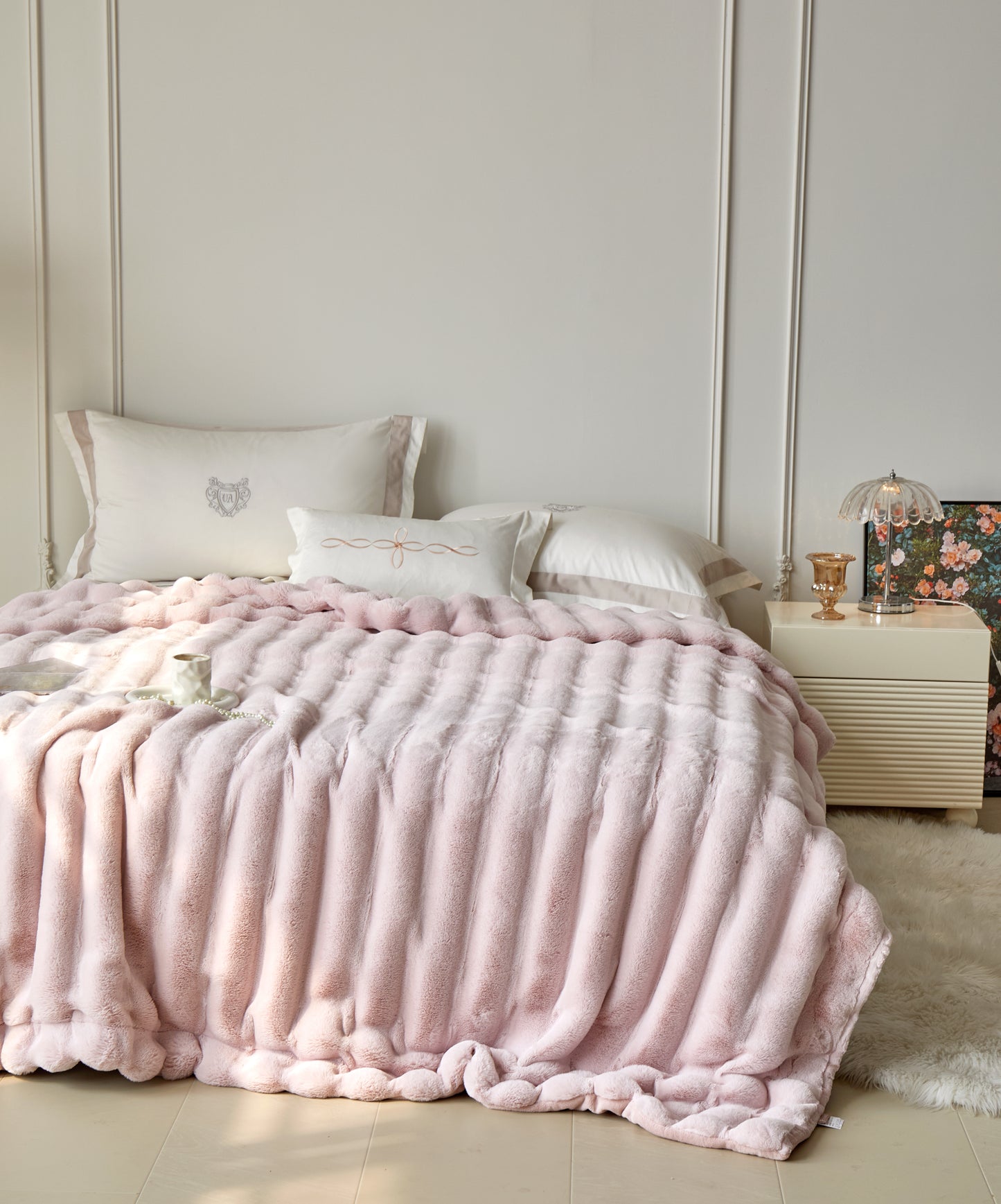 超柔超软仿兔毛绒毛毯 Fluffy Faux Rabbit Fleece Blanket