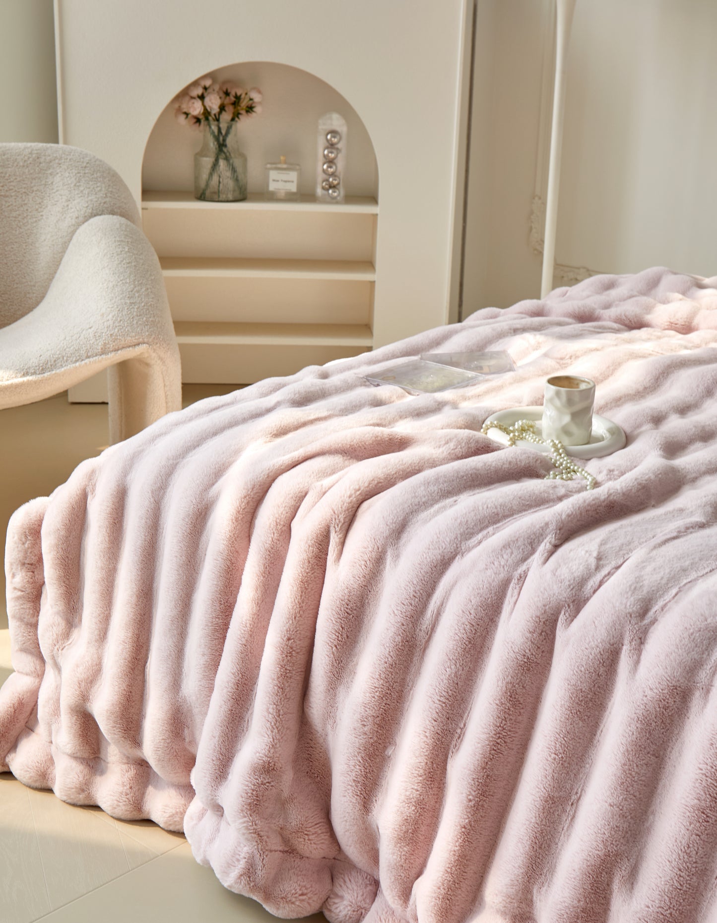超柔超软仿兔毛绒毛毯 Fluffy Faux Rabbit Fleece Blanket