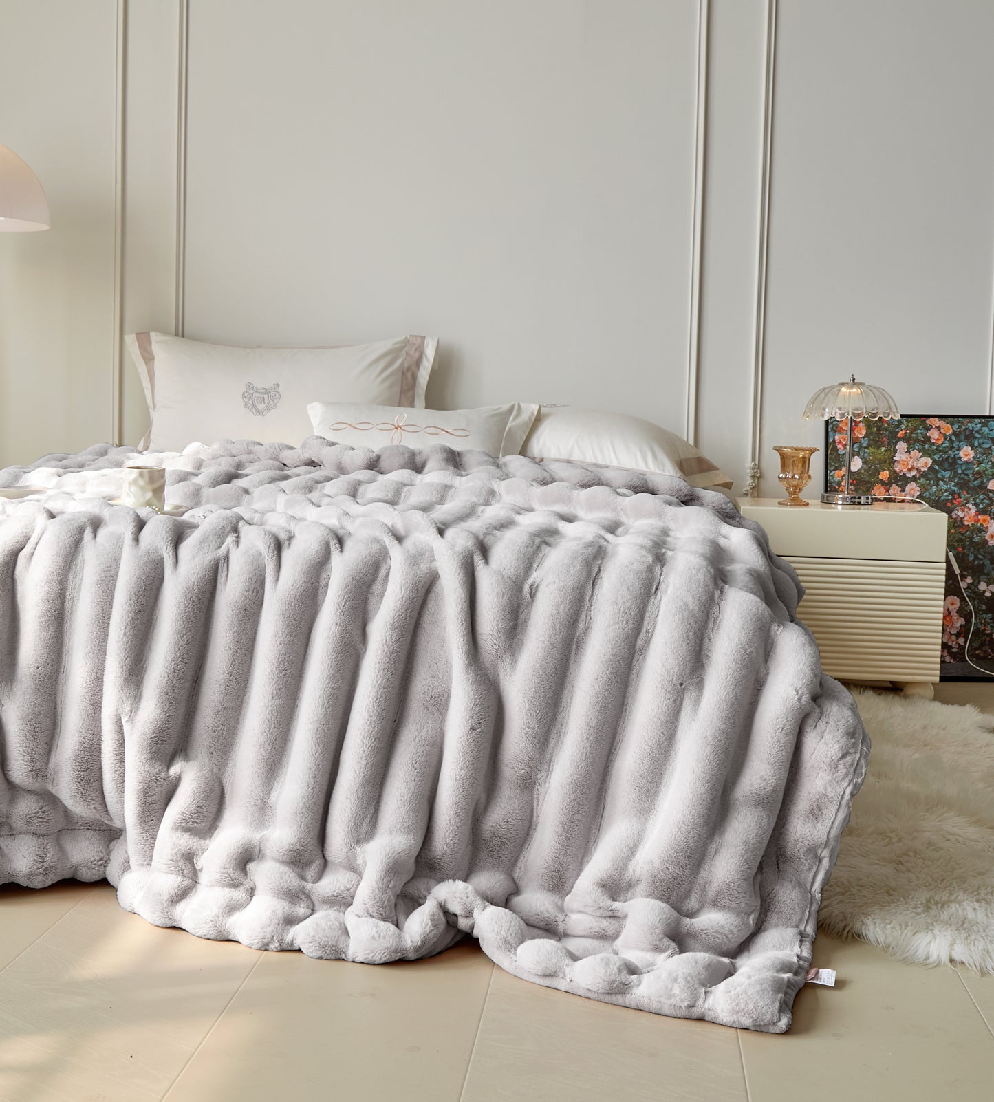 超柔超软仿兔毛绒毛毯 Fluffy Faux Rabbit Fleece Blanket