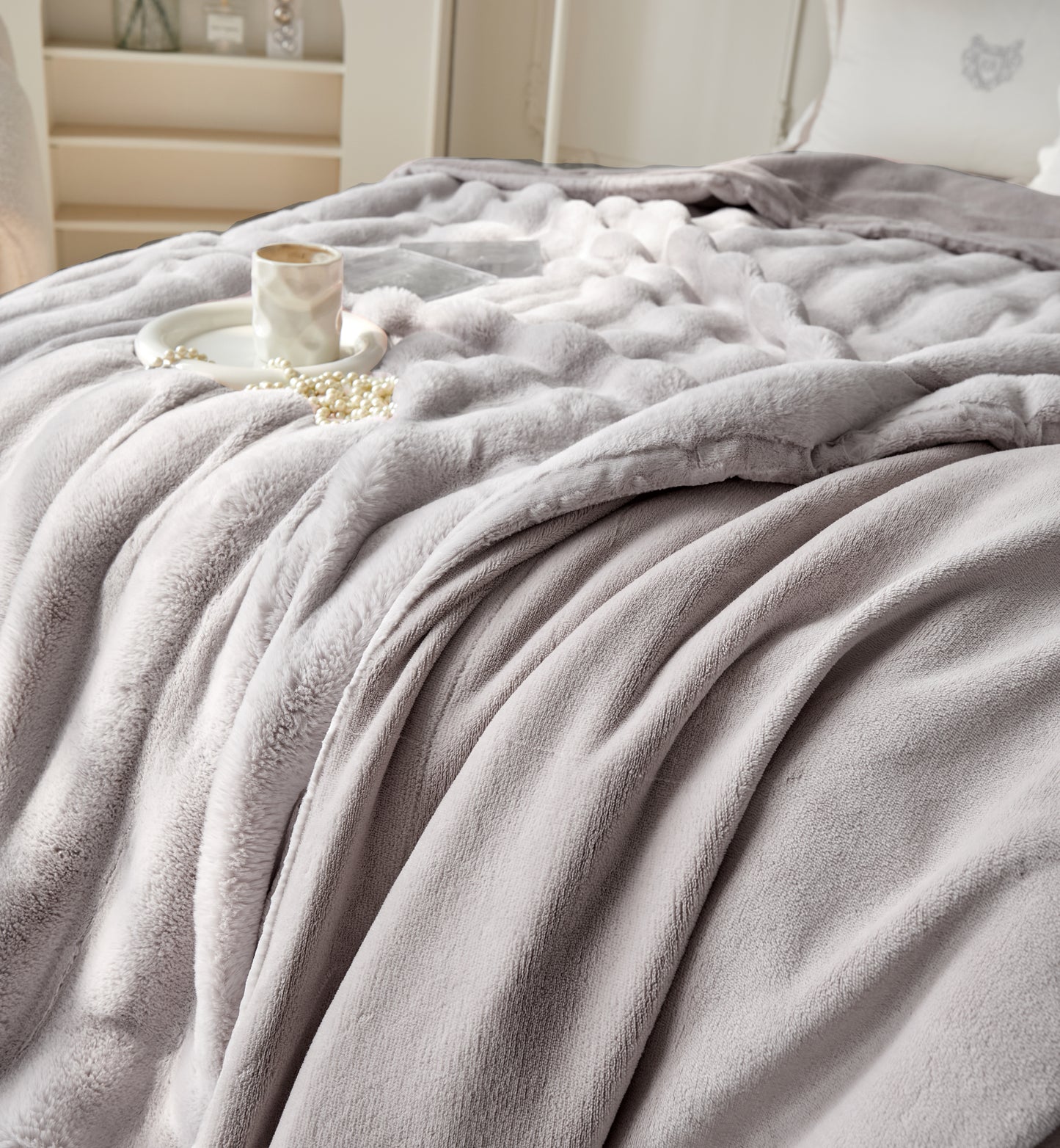 超柔超软仿兔毛绒毛毯 Fluffy Faux Rabbit Fleece Blanket