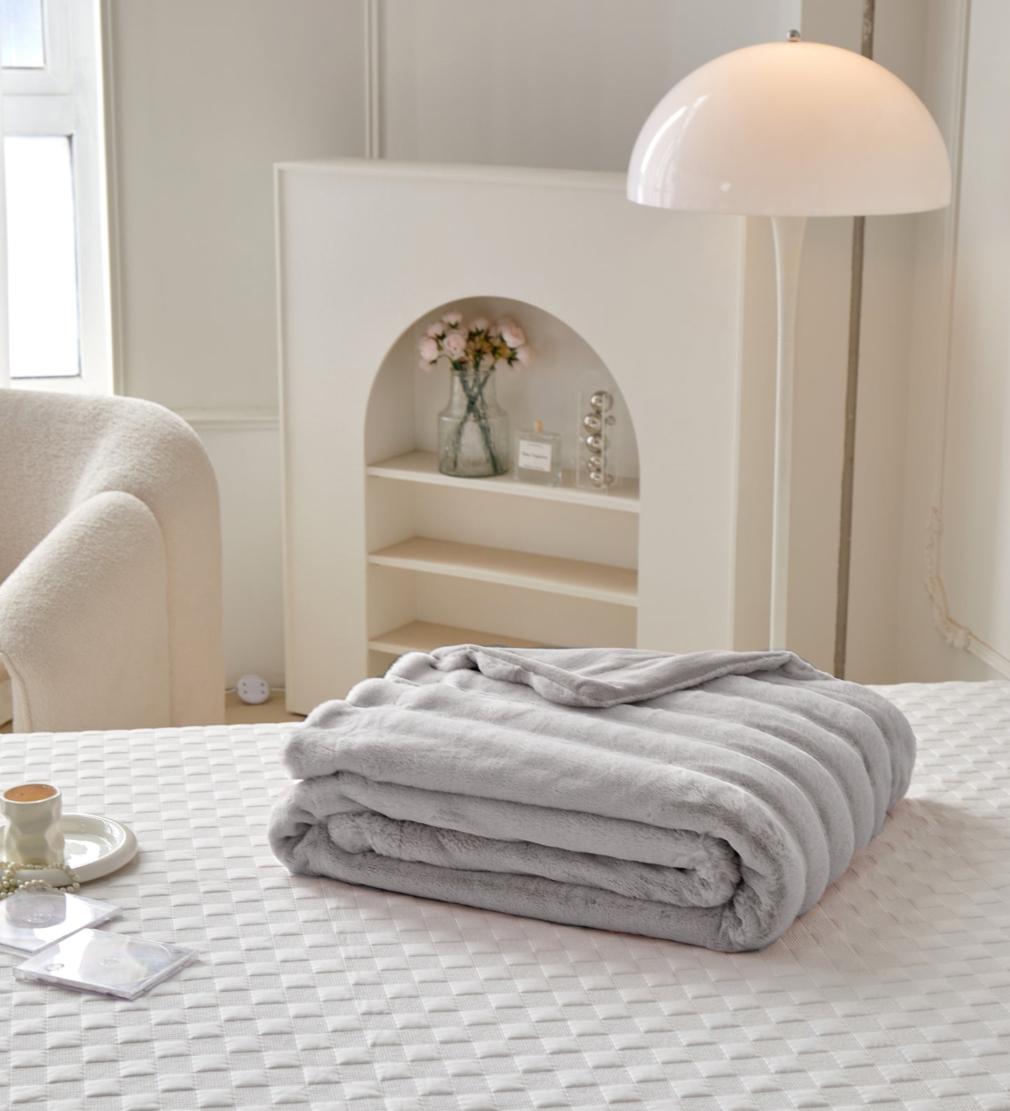 超柔超软仿兔毛绒毛毯 Fluffy Faux Rabbit Fleece Blanket