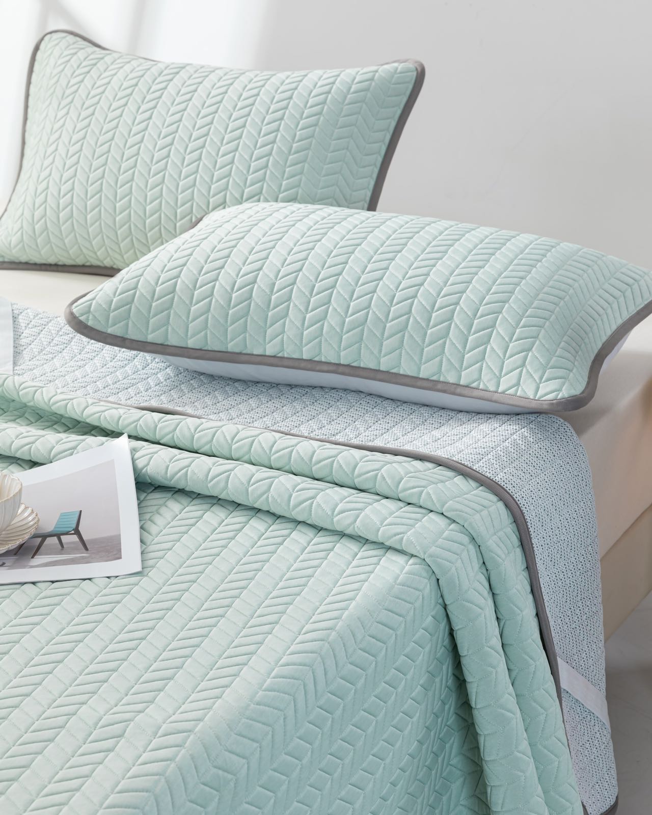 水洗硅橡胶凉席三件套 Silicone Gel bedding mat sets