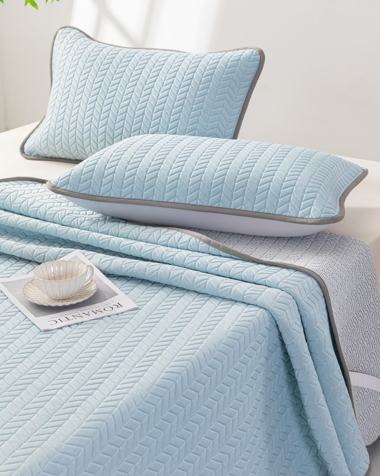 水洗硅橡胶凉席三件套 Silicone Gel bedding mat sets