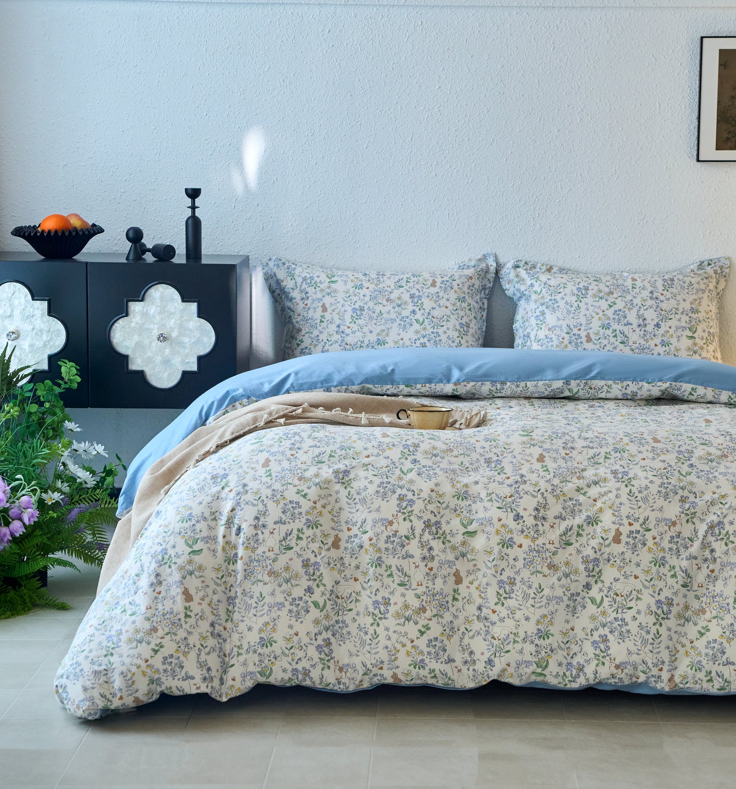 60s纯棉四件套-田园梦 4 in 1 Cotton Bedding Set (w/fitted sheet)