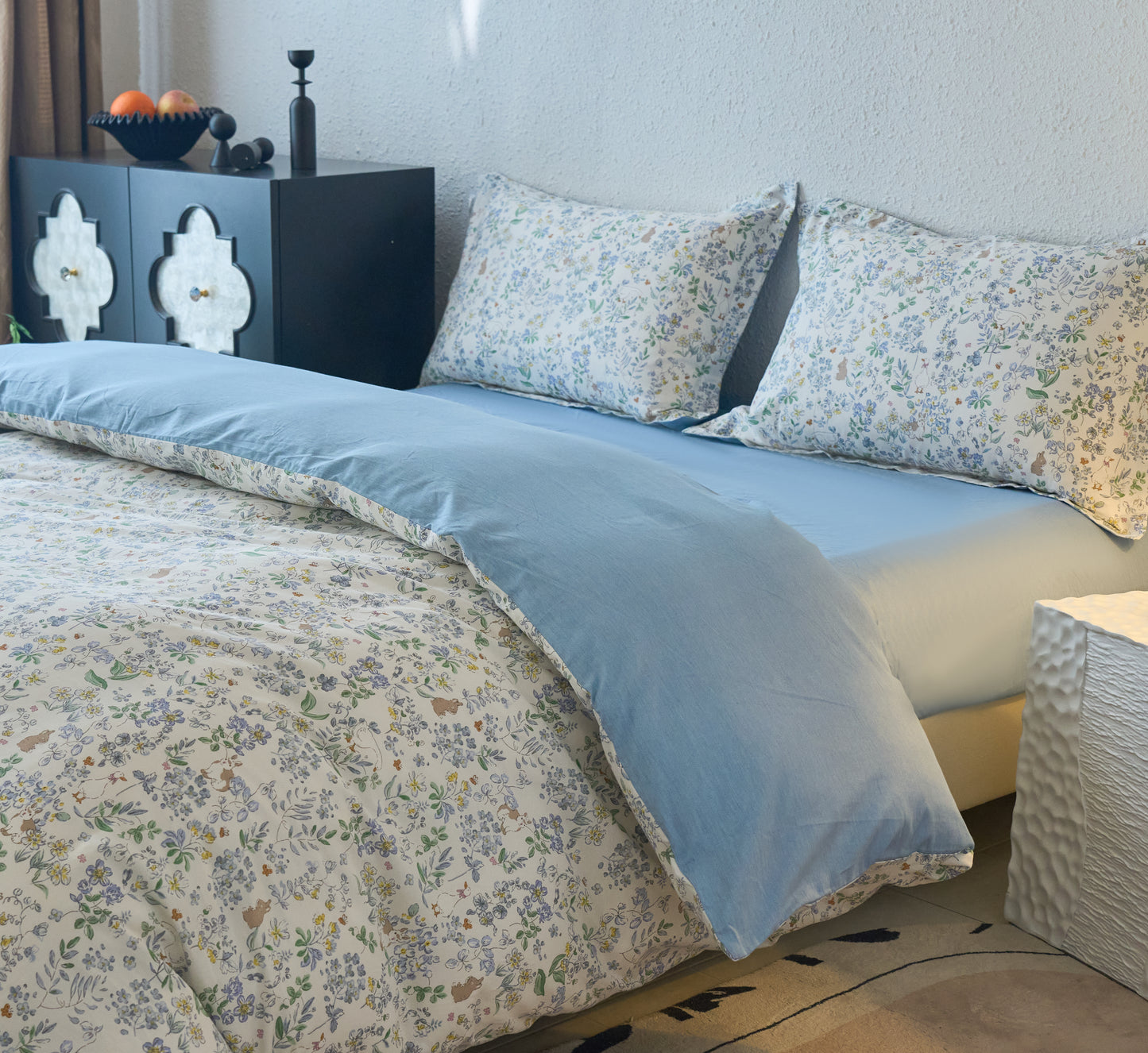 60s纯棉四件套-田园梦 4 in 1 Cotton Bedding Set (w/fitted sheet)