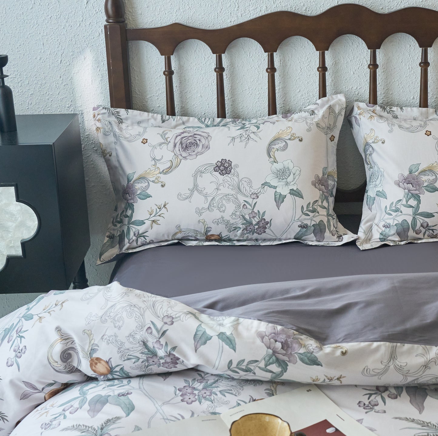 100s纯棉四件套-安雅 4 in 1 Cotton Bedding Set (w/fitted sheet)