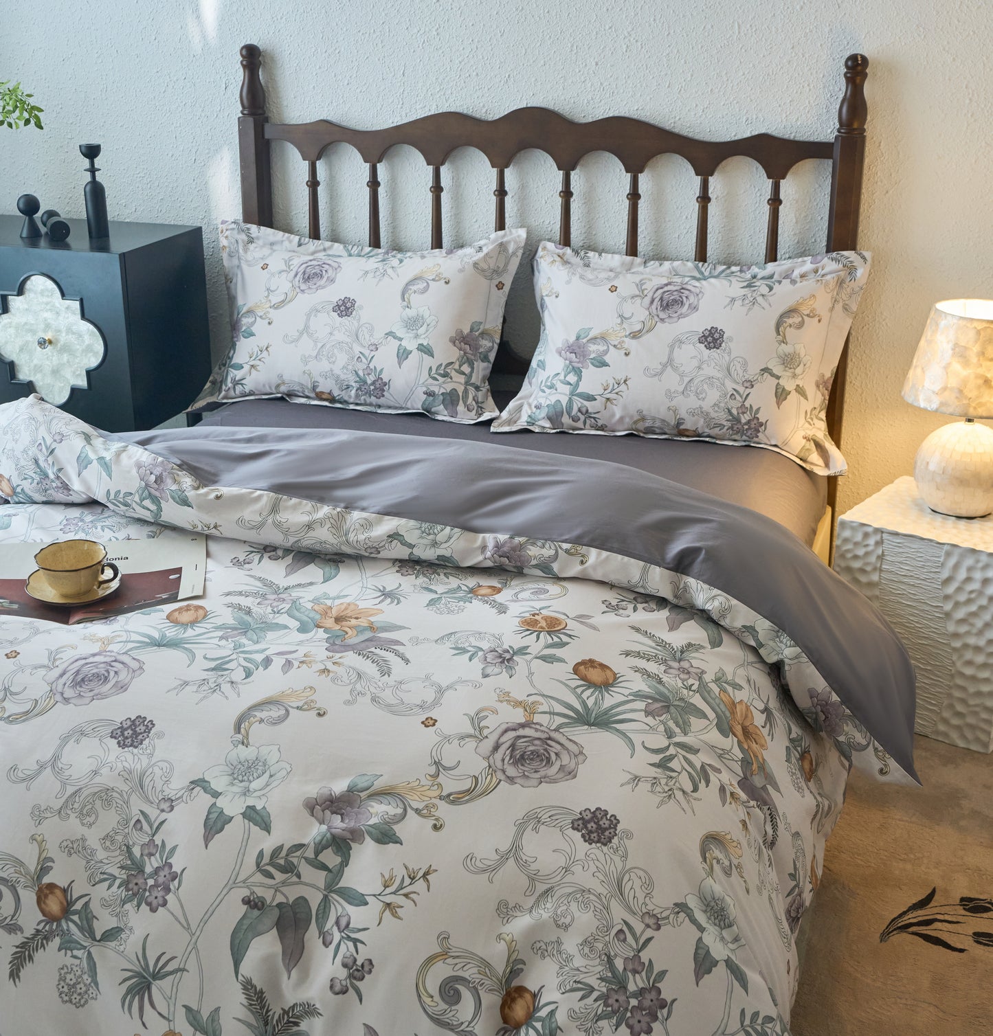 100s纯棉四件套-安雅 4 in 1 Cotton Bedding Set (w/fitted sheet)