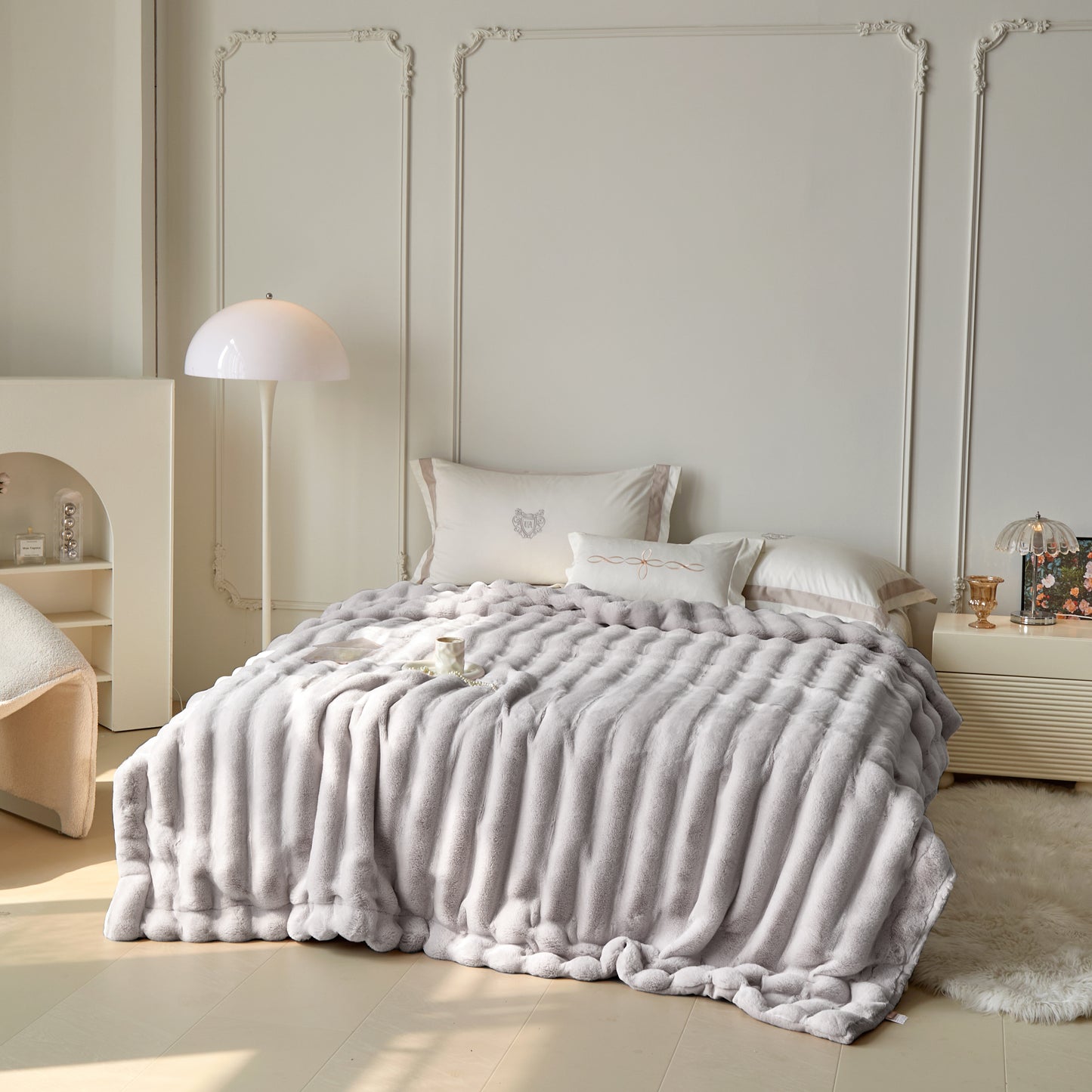 超柔超软仿兔毛绒毛毯 Fluffy Faux Rabbit Fleece Blanket