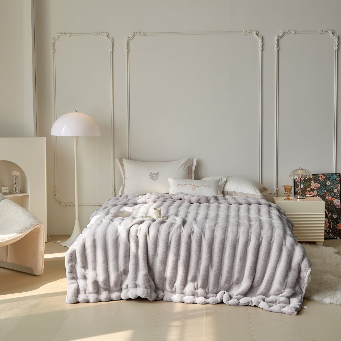 超柔超软仿兔毛绒毛毯 Fluffy Faux Rabbit Fleece Blanket