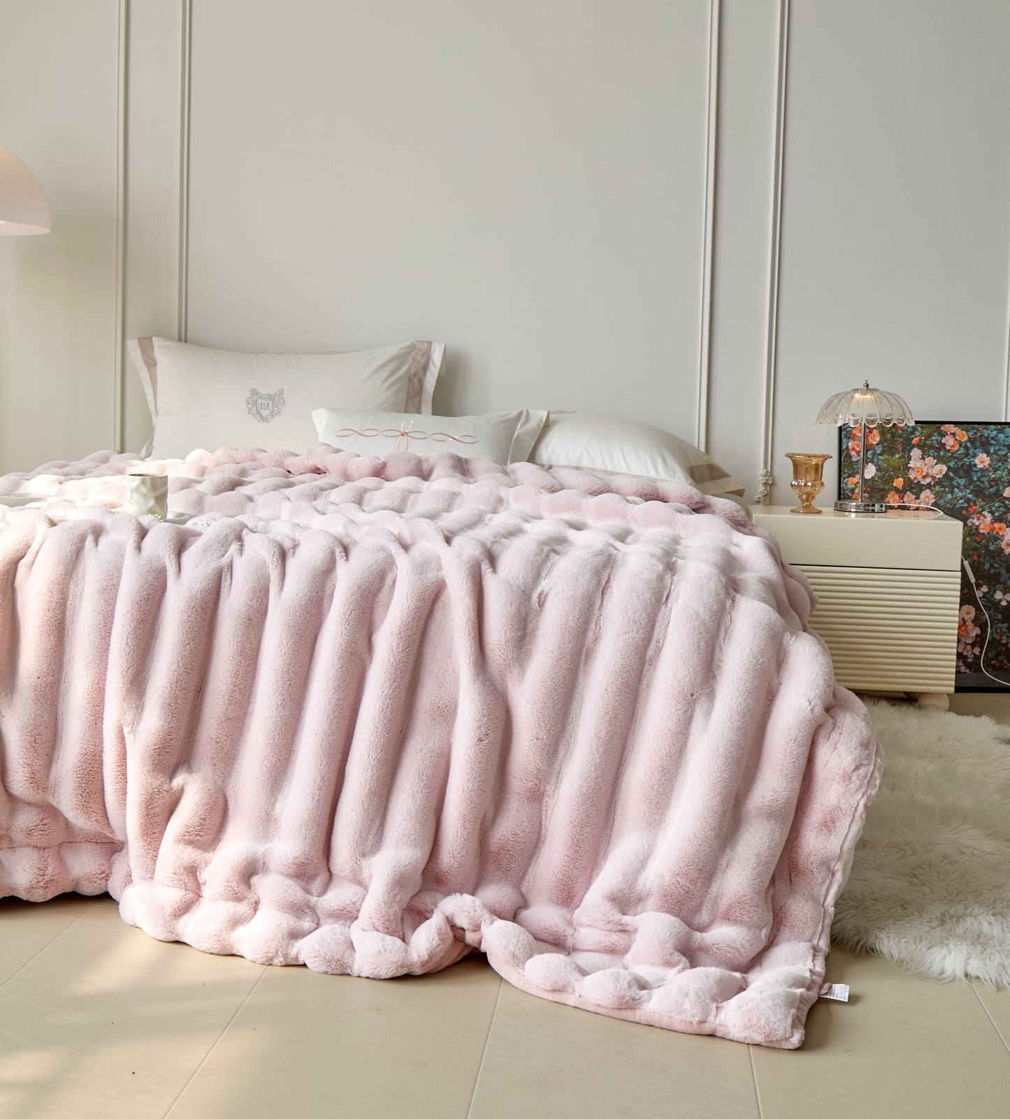 超柔超软仿兔毛绒毛毯 Fluffy Faux Rabbit Fleece Blanket