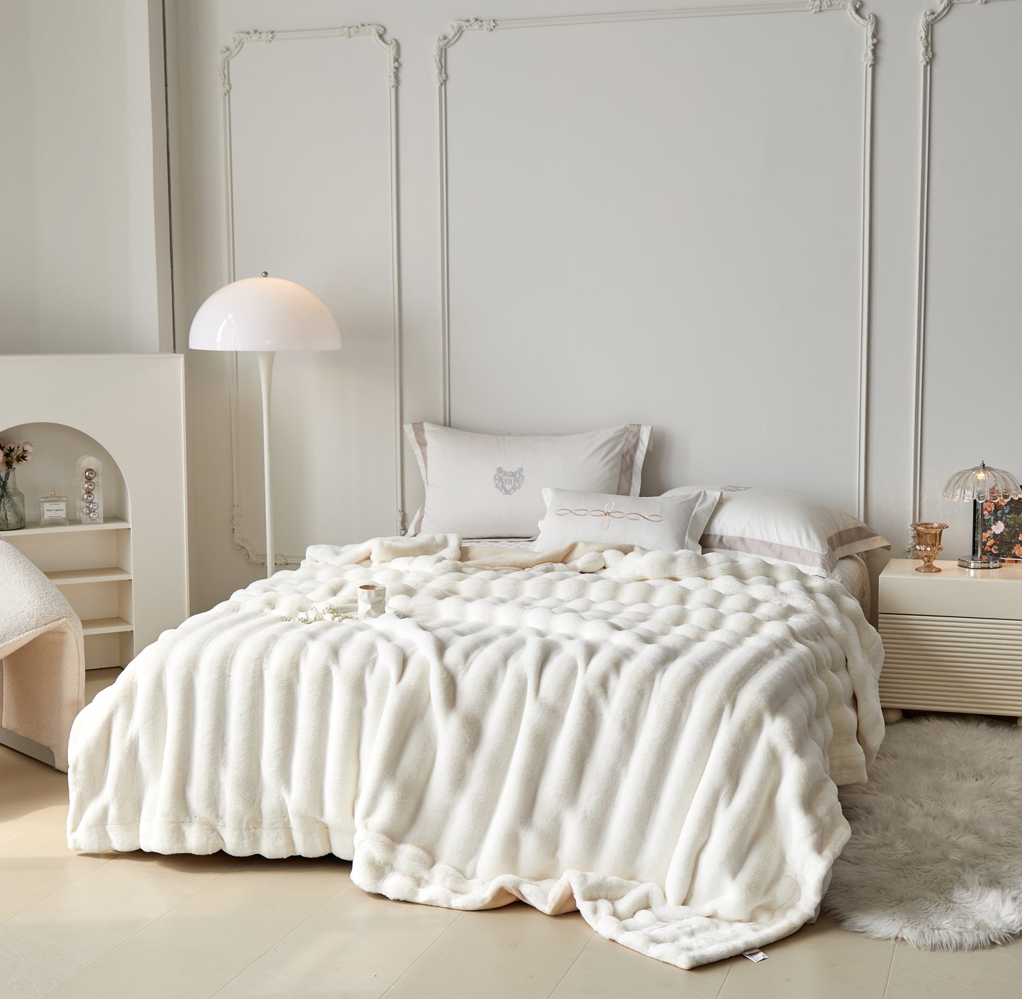 超柔超软仿兔毛绒毛毯 Fluffy Faux Rabbit Fleece Blanket