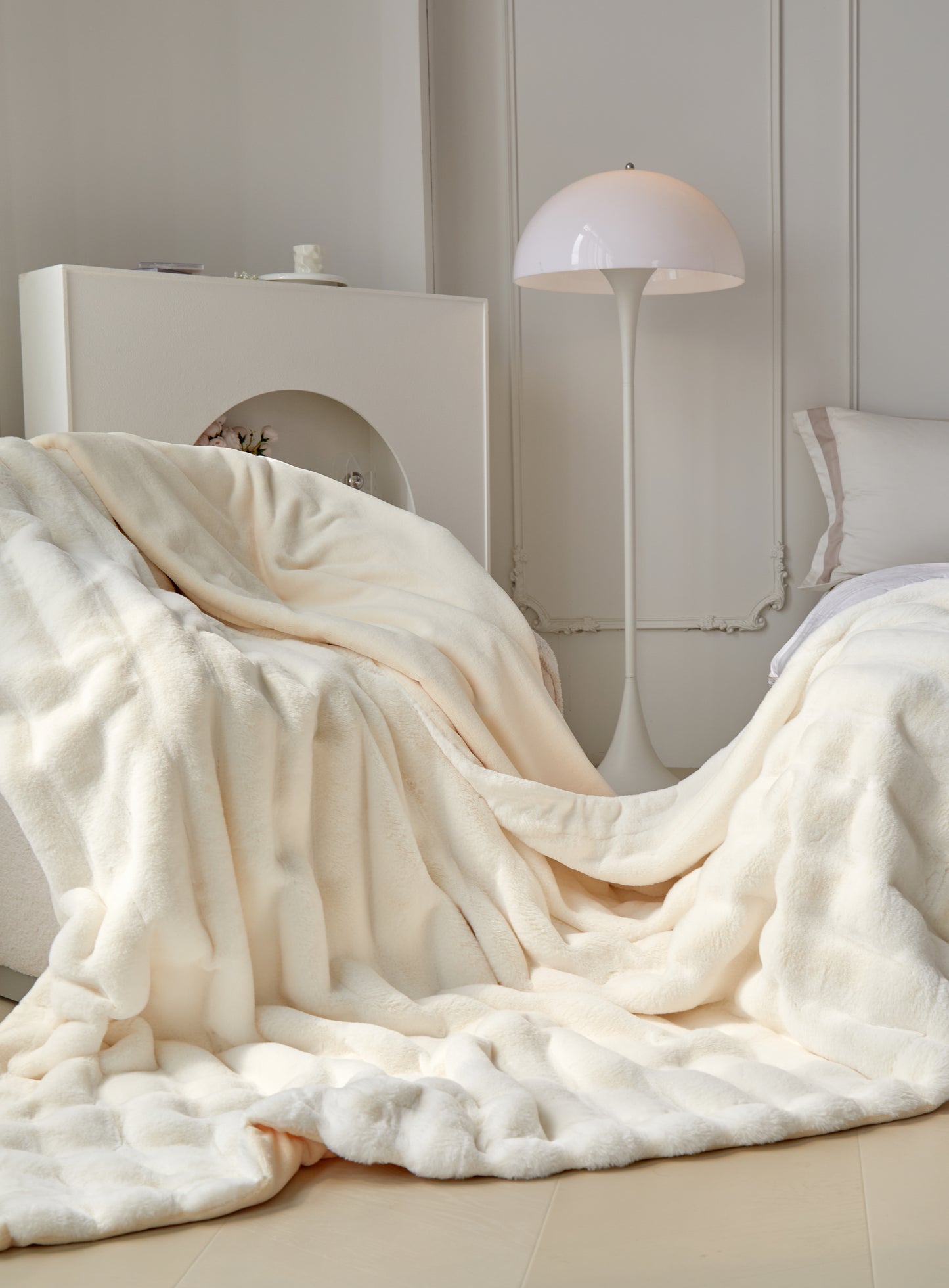 超柔超软仿兔毛绒毛毯 Fluffy Faux Rabbit Fleece Blanket