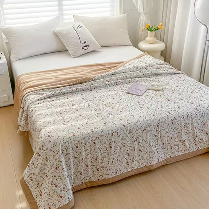 奶香印花纯棉夏凉被 Summer 100%Cotton blankets