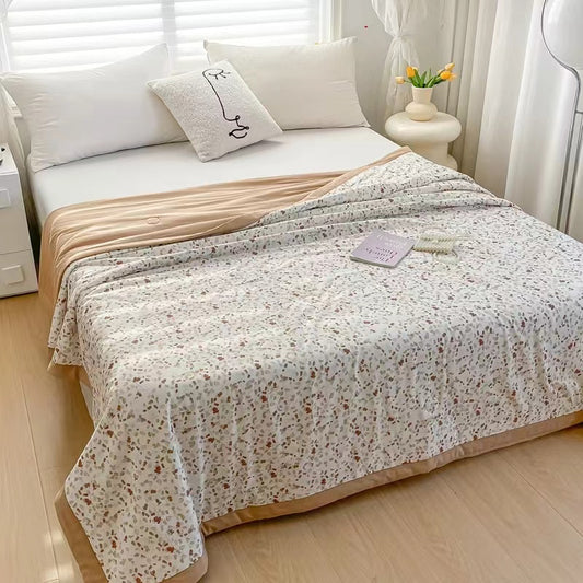 奶香印花纯棉夏凉被 Summer 100%Cotton blankets