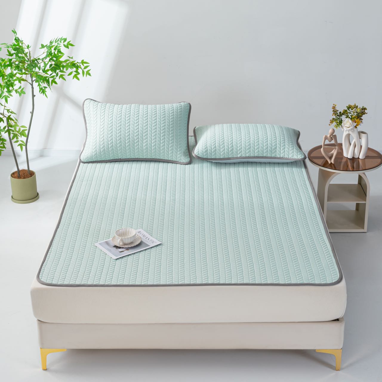 水洗硅橡胶凉席三件套 Silicone Gel bedding mat sets