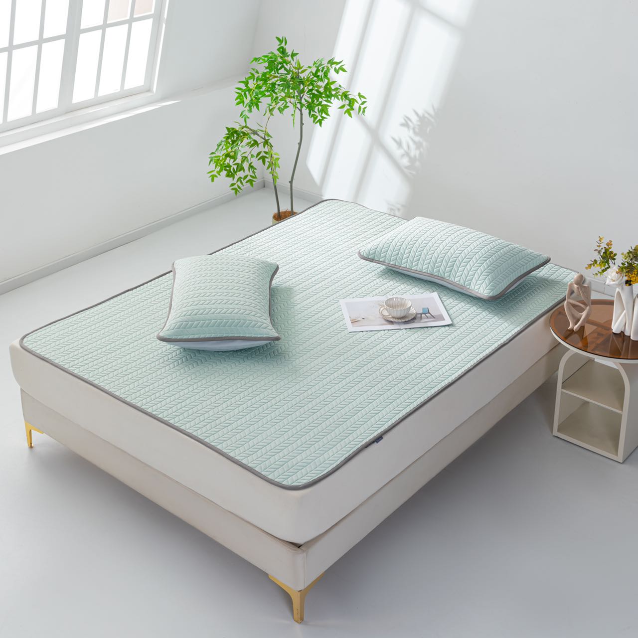 水洗硅橡胶凉席三件套 Silicone Gel bedding mat sets