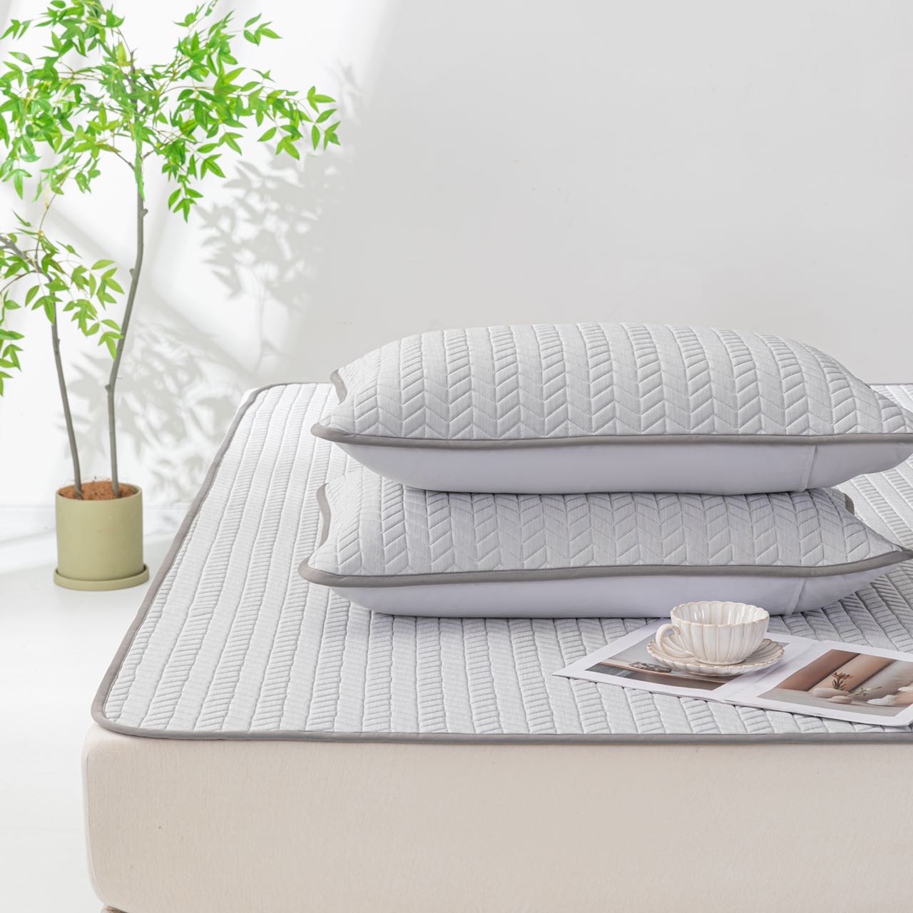 水洗硅橡胶凉席三件套 Silicone Gel bedding mat sets