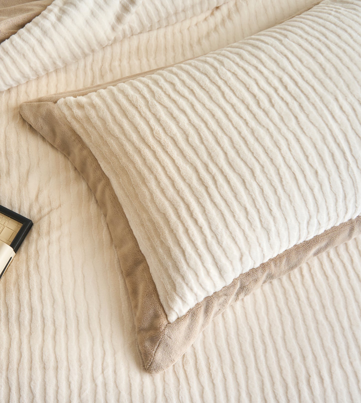 绒毛四件套-米色 Plush 4-piece bedding set