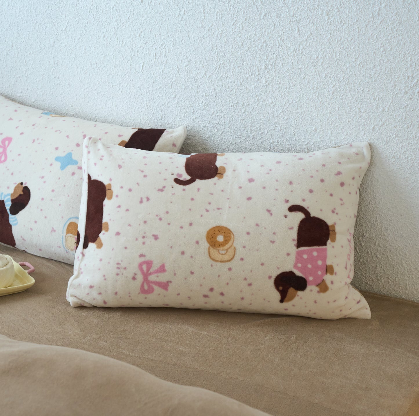 绒毛四件套-腊肠家族 Plush 4-piece bedding set
