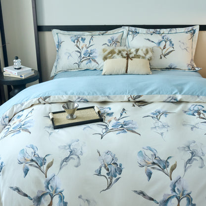 全棉磨毛四件套-思瑾 4 in 1 Cotton Bedding Set (w/fitted sheet)