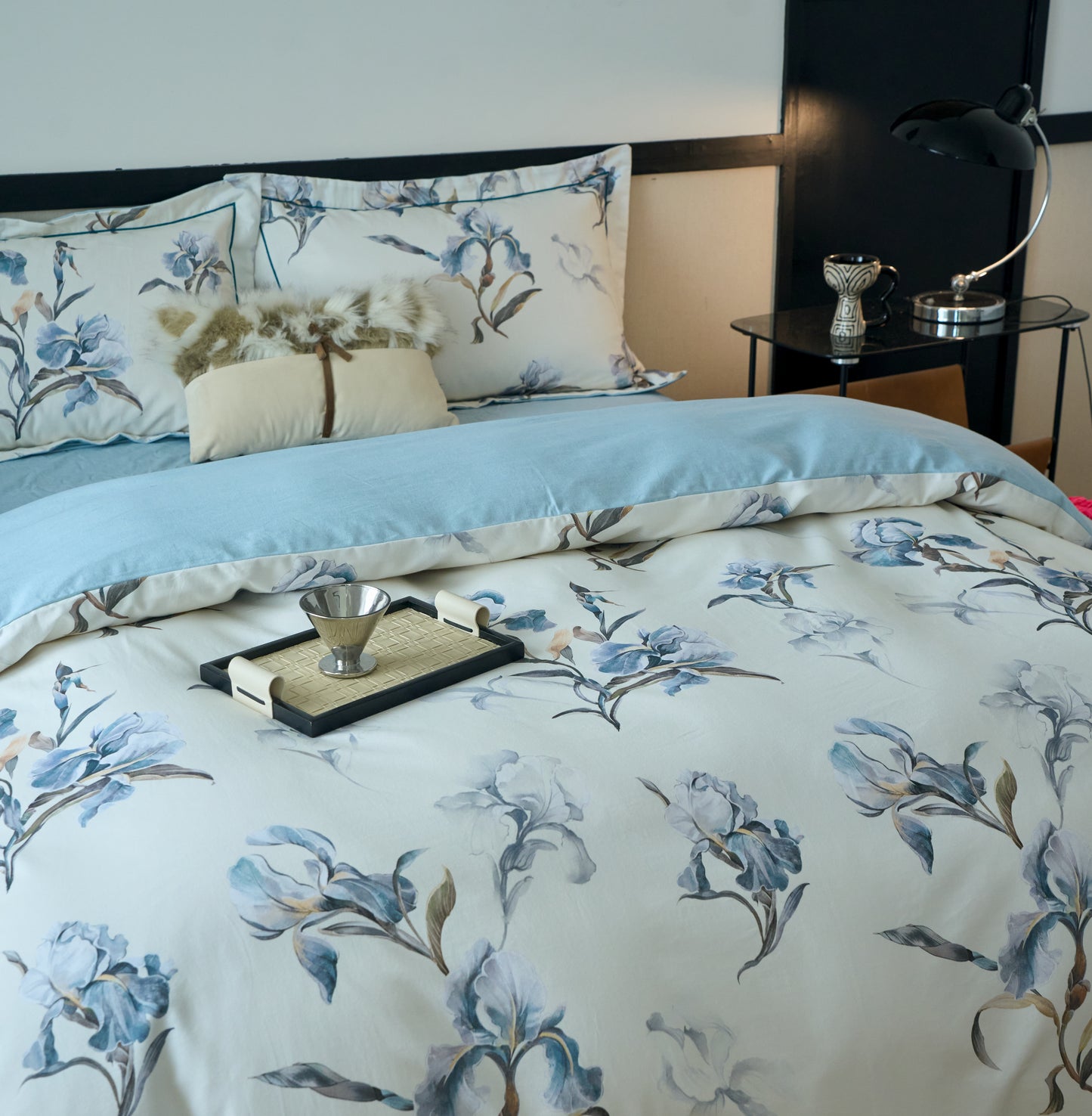 全棉磨毛四件套-思瑾 4 in 1 Cotton Bedding Set (w/fitted sheet)