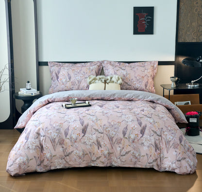 全棉磨毛四件套-婉柔 4 in 1 Cotton Bedding Set (w/fitted sheet)