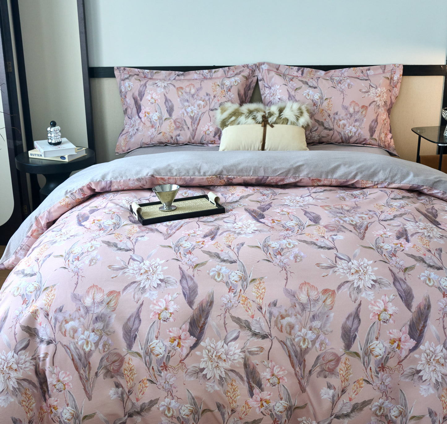全棉磨毛四件套-婉柔 4 in 1 Cotton Bedding Set (w/fitted sheet)