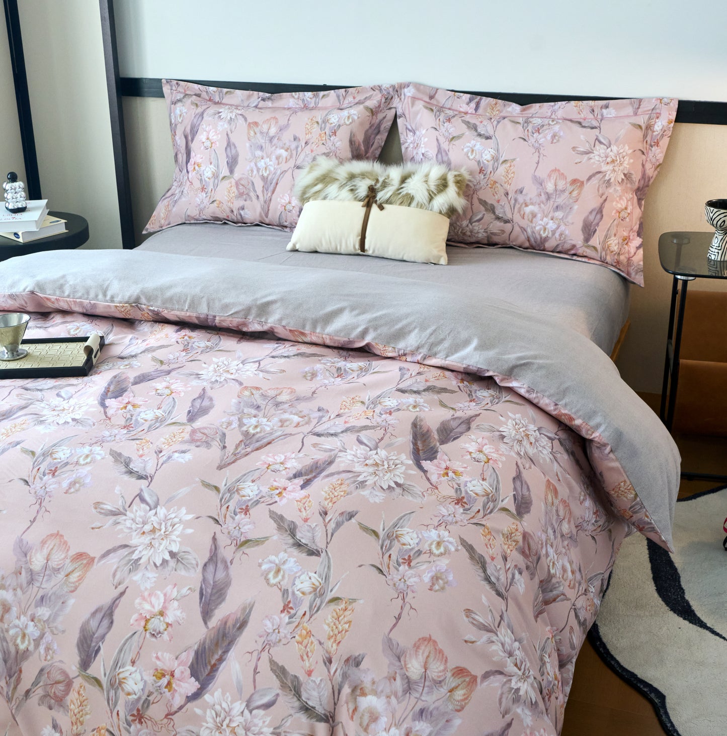 全棉磨毛四件套-婉柔 4 in 1 Cotton Bedding Set (w/fitted sheet)
