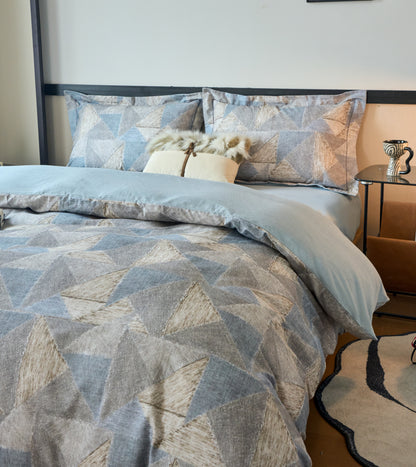 全棉磨毛四件套-黎贝卡 4 in 1 Cotton Bedding Set (w/fitted sheet)