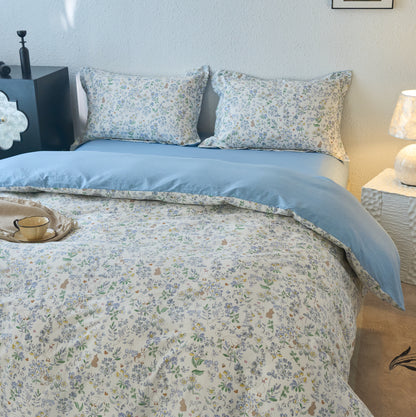 60s纯棉四件套-田园梦 4 in 1 Cotton Bedding Set (w/fitted sheet)