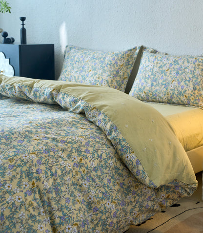 60s纯棉四件套-一抹清香 4 in 1 Cotton Bedding Set (w/fitted sheet)