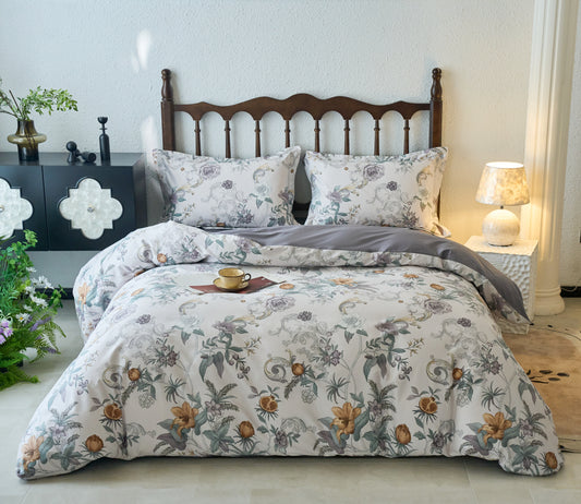 100s纯棉四件套-安雅 4 in 1 Cotton Bedding Set (w/fitted sheet)