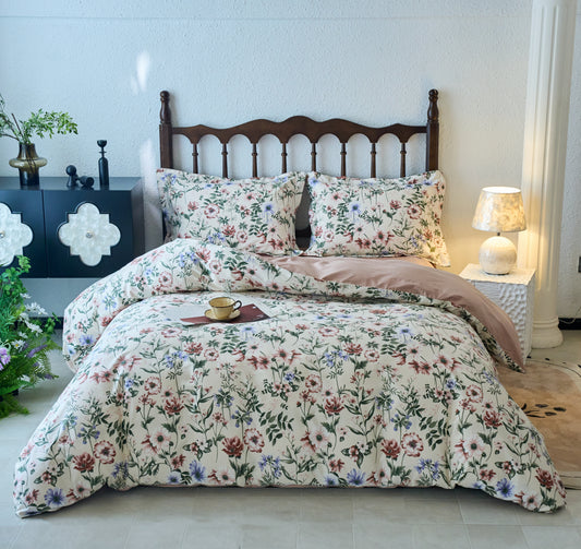 100s纯棉四件套-梦境 4 in 1 Cotton Bedding Set (w/fitted sheet)