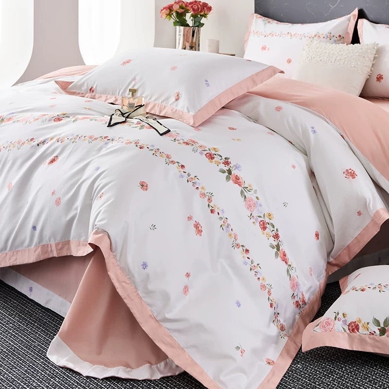 100s纯棉四件套-提拉米苏之恋 4 in 1 Cotton Bedding Set