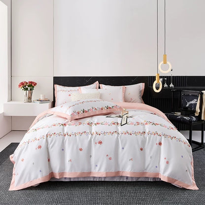 100s纯棉四件套-提拉米苏之恋 4 in 1 Cotton Bedding Set