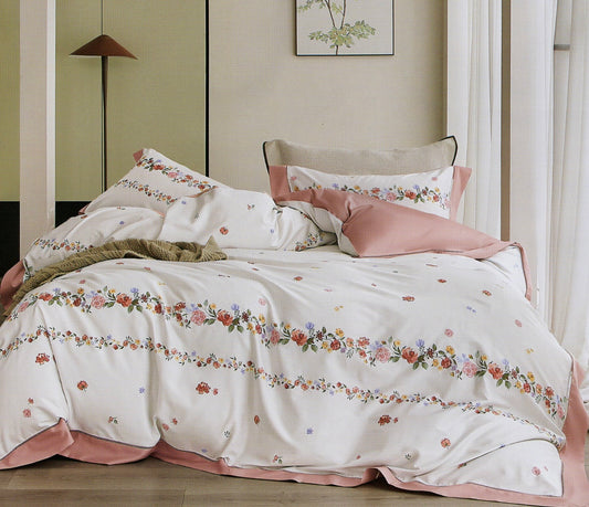 100s纯棉四件套-提拉米苏之恋 4 in 1 Cotton Bedding Set